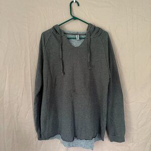 Independent Trading Co. Womens Grey Hoodie Size XXL Grunge Casual Streetwear